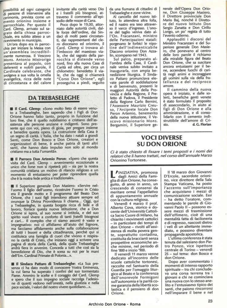 Don Orione, 83, 09, 01-11-1988, pagina 23