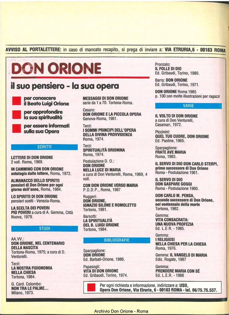 Don Orione, 83, 09, 01-11-1988, pagina 32