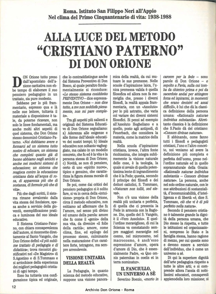 Don Orione, 83, 10, 01-12-1988, pagina 12