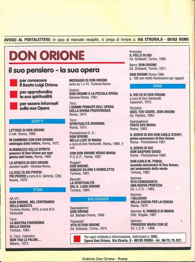 Don Orione, 83, 10, 01-12-1988, pagina 32