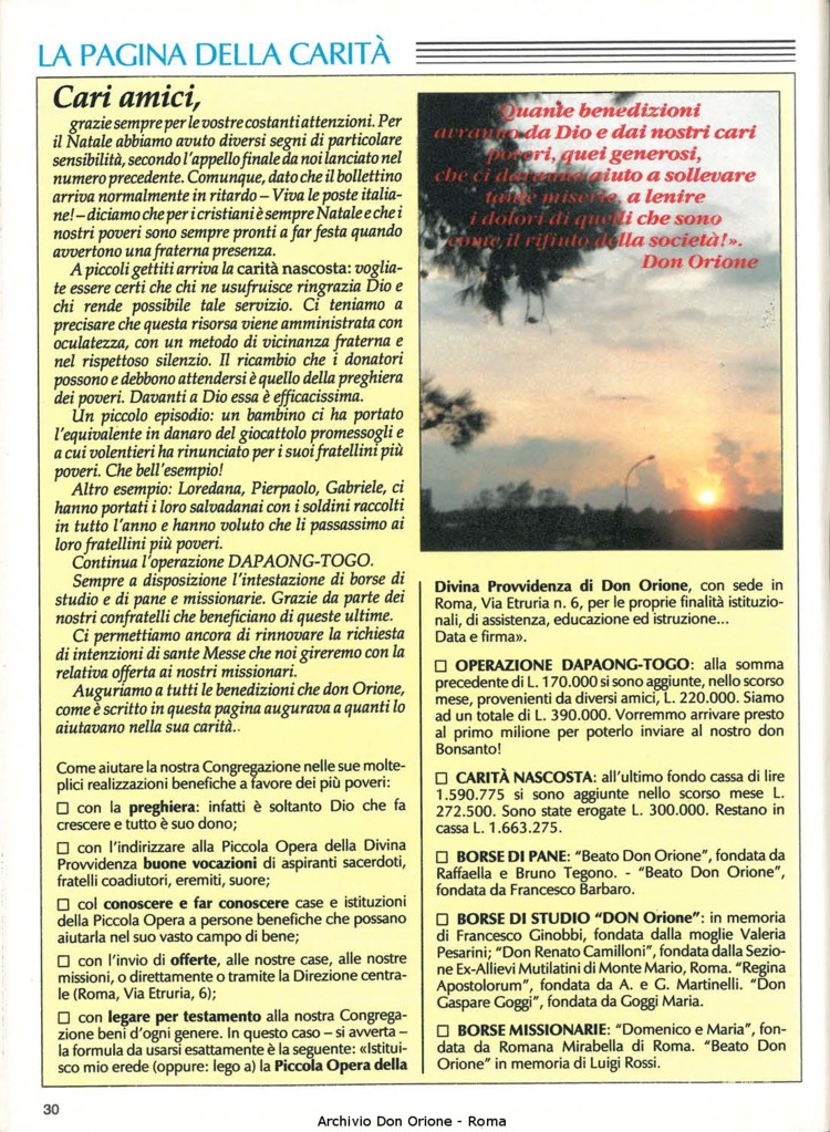 Don Orione, 84, 01, 01-01-1989, pagina 30