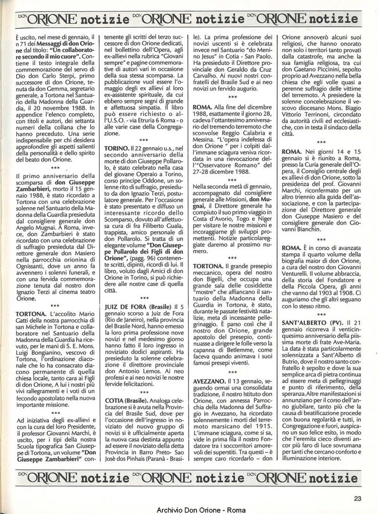 Don Orione, 84, 02, 01-02-1989, pagina 23