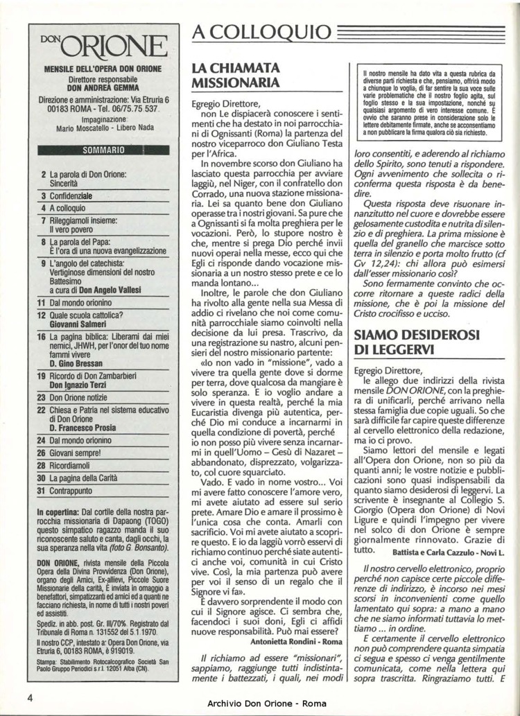 Don Orione, 84, 03, 01-03-1989, pagina 4