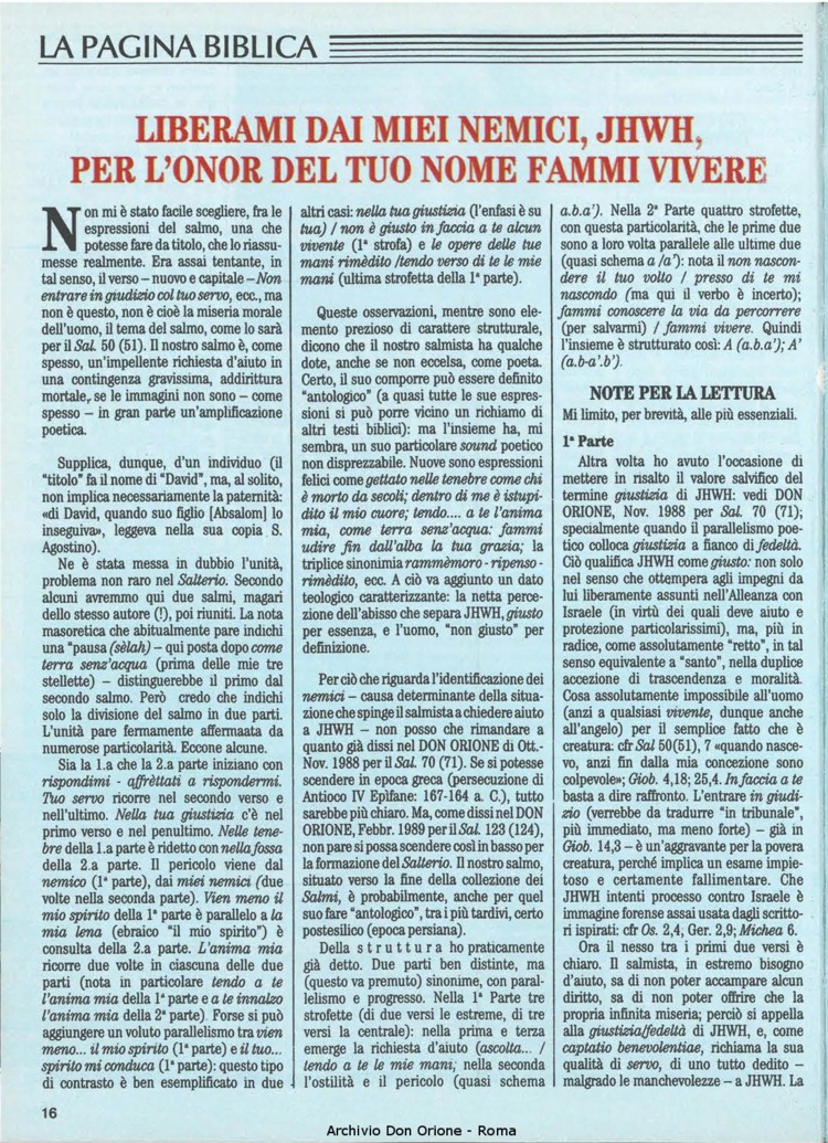 Don Orione, 84, 03, 01-03-1989, pagina 16