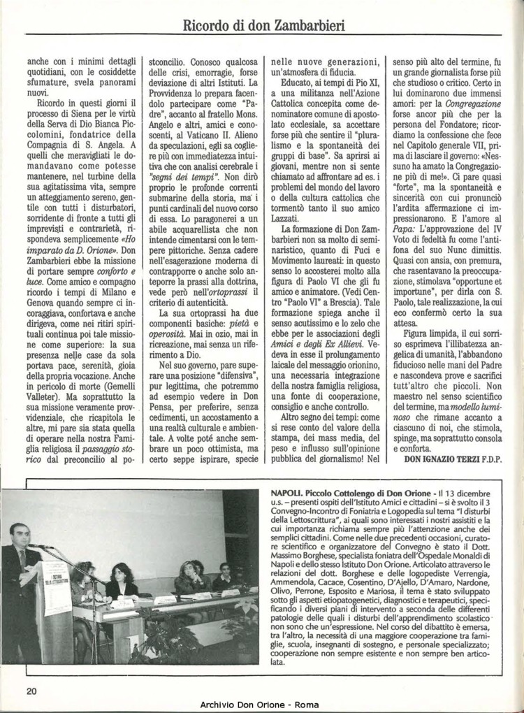 Don Orione, 84, 03, 01-03-1989, pagina 20