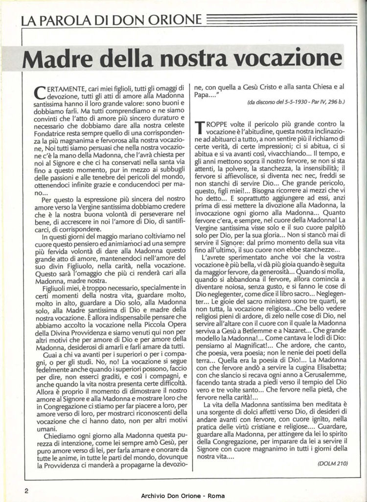 Don Orione, 84, 05, 01-05-1989, pagina 2