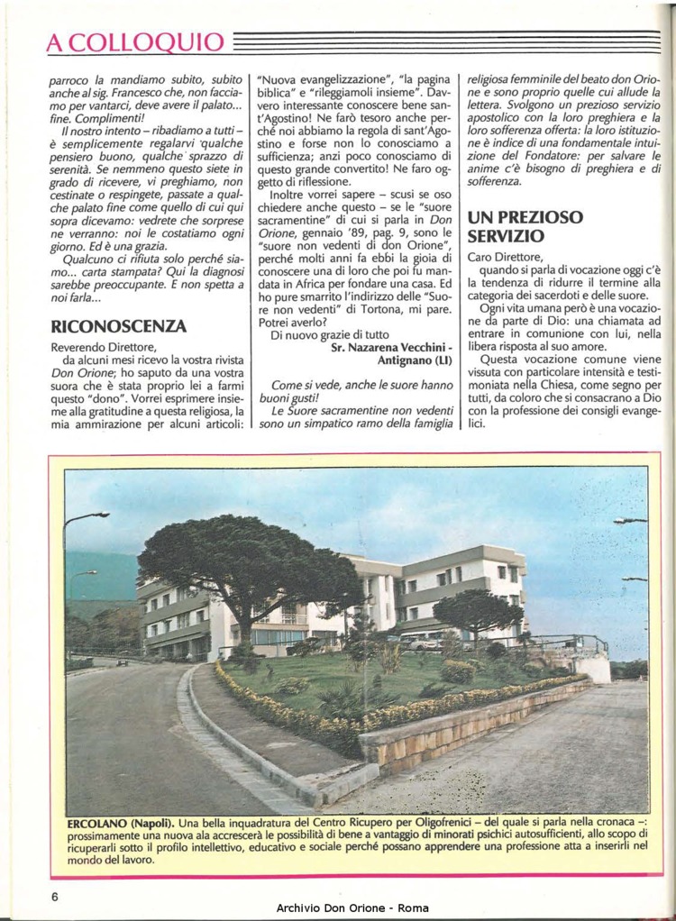 Don Orione, 84, 05, 01-05-1989, pagina 6