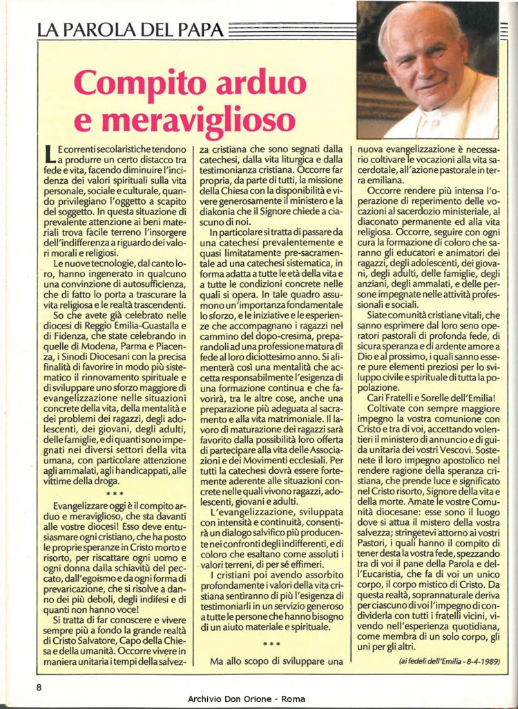 Don Orione, 84, 05, 01-05-1989, pagina 8