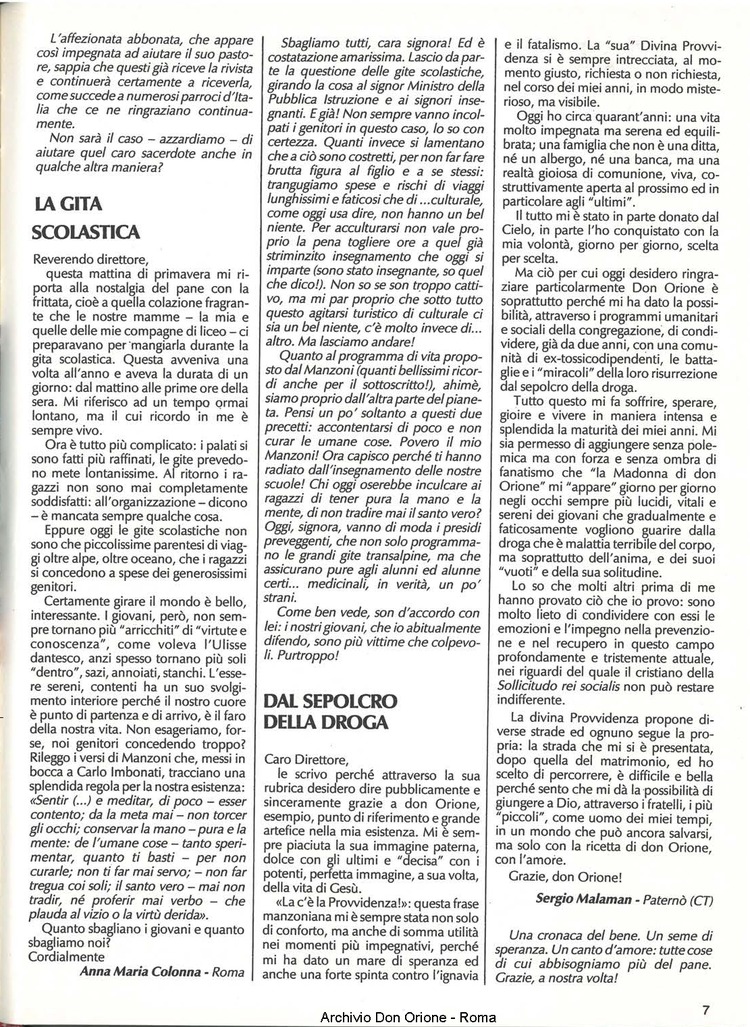 Don Orione, 84, 06, 01-06-1989, pagina 7