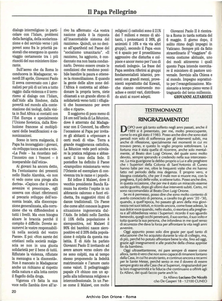 Don Orione, 84, 06, 01-06-1989, pagina 20