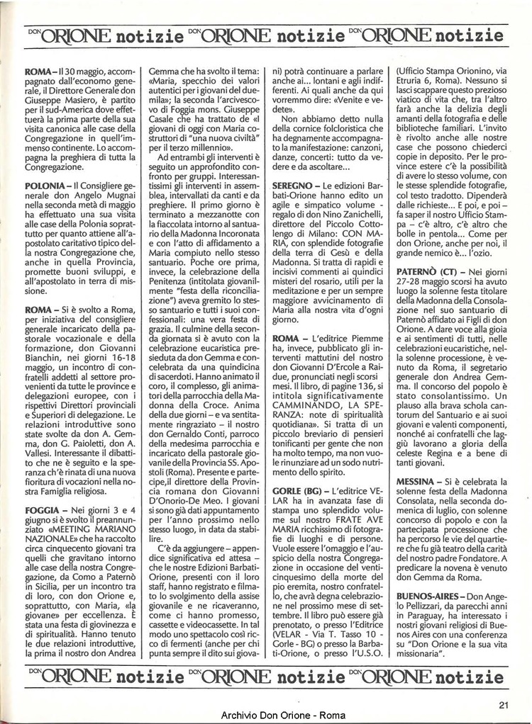 Don Orione, 84, 07, 01-07-1989, pagina 21