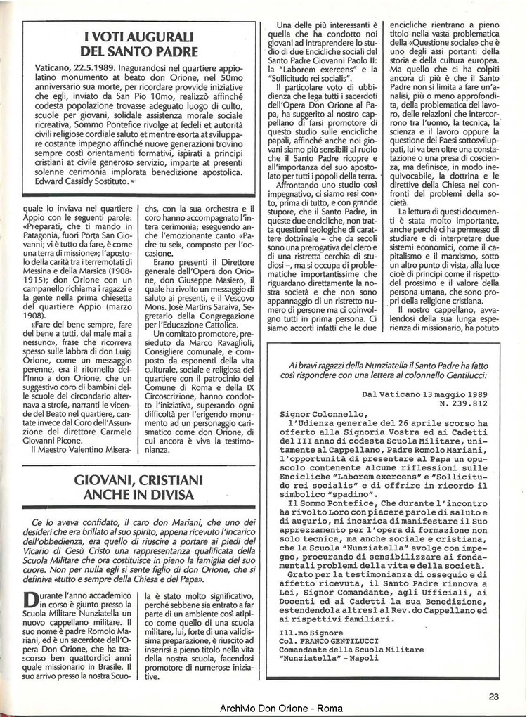 Don Orione, 84, 07, 01-07-1989, pagina 23