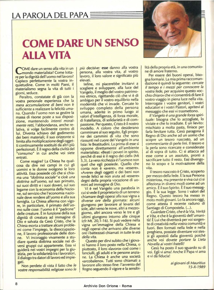 Don Orione, 84, 10, 01-12-1989, pagina 8