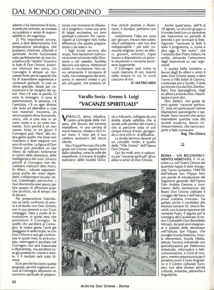Don Orione, 84, 10, 01-12-1989, pagina 20