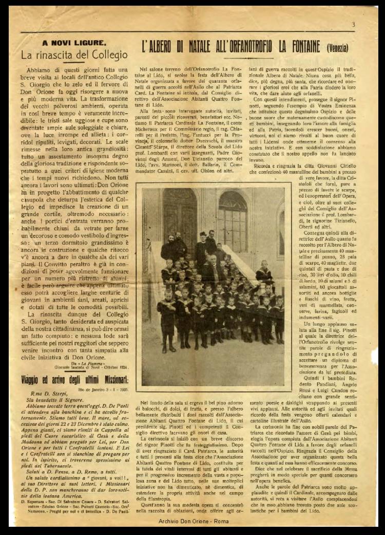 La piccola Opera della Divina Provvidenza, 20, 01, 01-01-1925, pagina 3