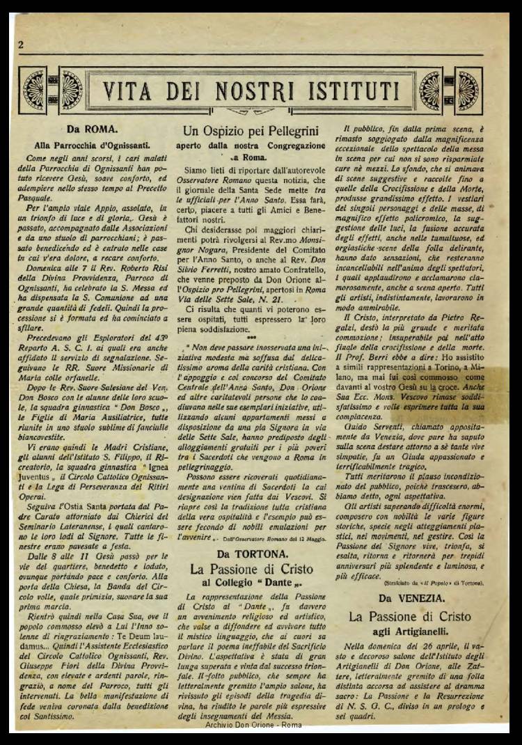 La piccola Opera della Divina Provvidenza, 20, 05, 01-05-1925, pagina 2