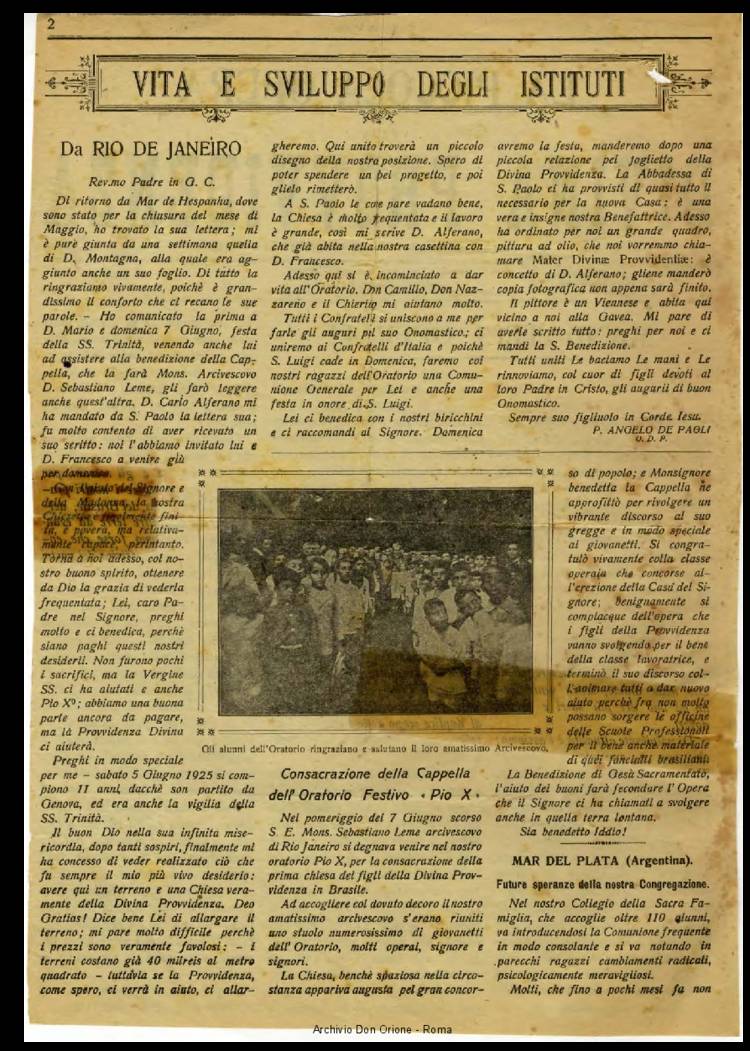 La piccola Opera della Divina Provvidenza, 20, 08, 01-08-1925, pagina 2