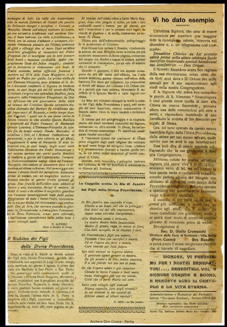 La piccola Opera della Divina Provvidenza, 20, 08, 01-08-1925, pagina 4
