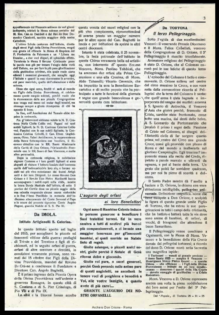 La piccola Opera della Divina Provvidenza, 20, 11, 01-12-1925, pagina 3