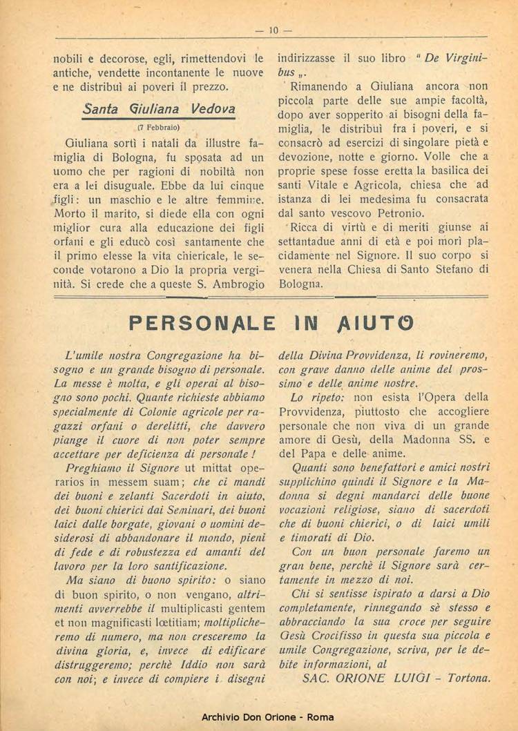 La piccola Opera della Divina Provvidenza, 21, 01, 01-02-1926, pagina 12