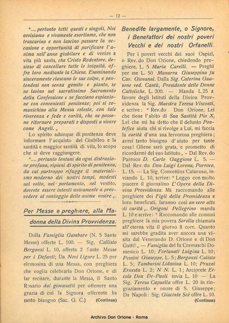 La piccola Opera della Divina Provvidenza, 21, 01, 01-02-1926, pagina 14