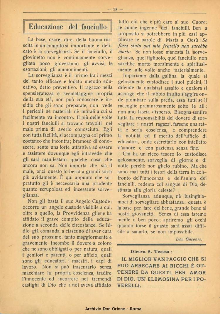 La piccola Opera della Divina Provvidenza, 21, 03, 01-04-1926, pagina 4