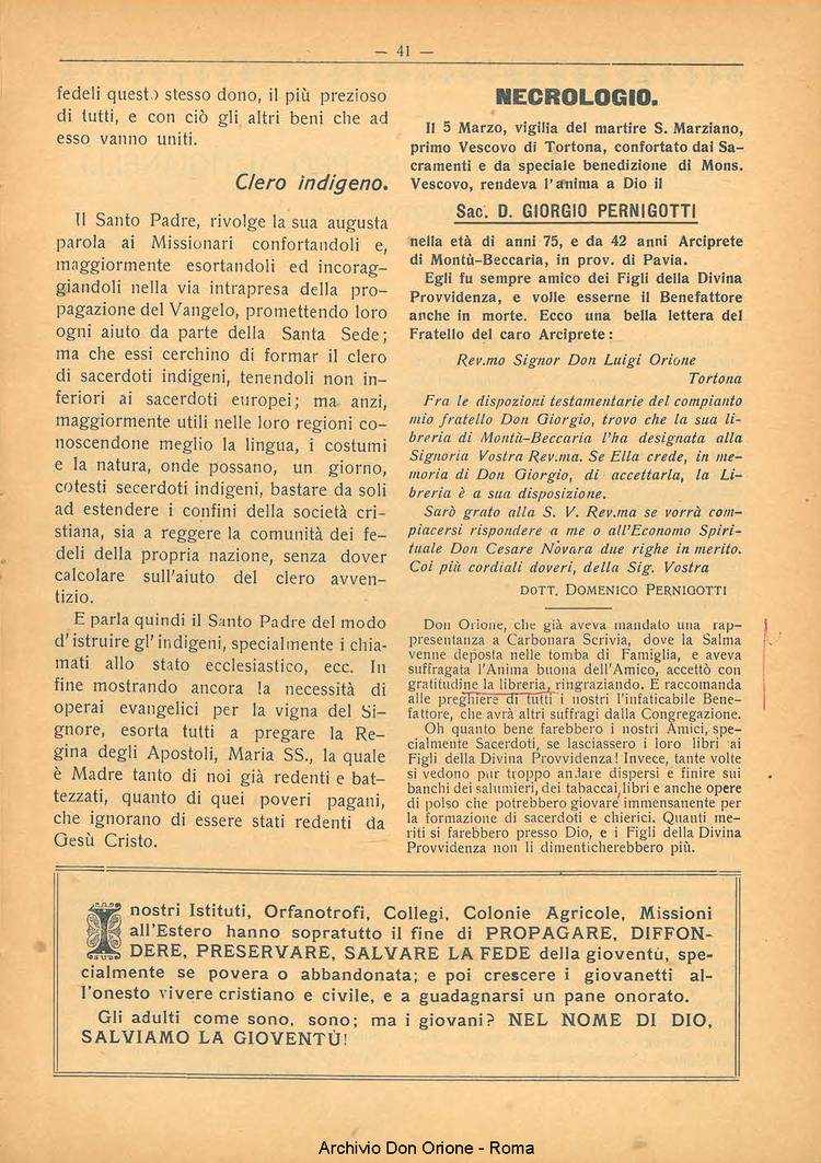 La piccola Opera della Divina Provvidenza, 21, 03, 01-04-1926, pagina 7