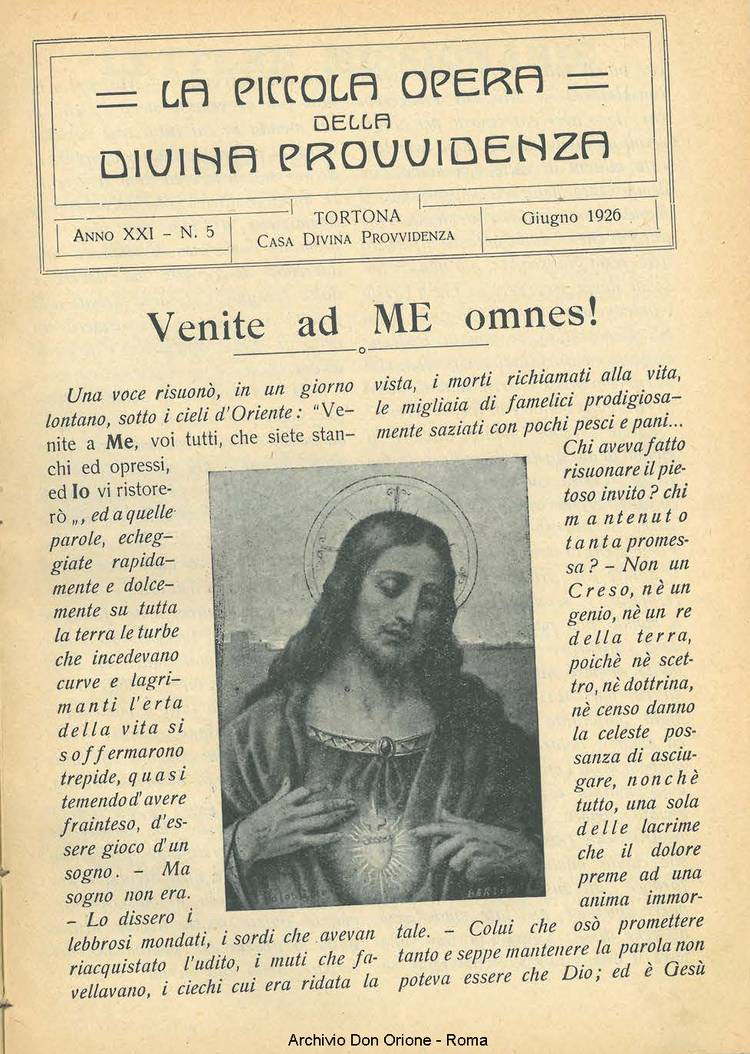 La piccola Opera della Divina Provvidenza, 21, 05, 01-06-1926, pagina 3
