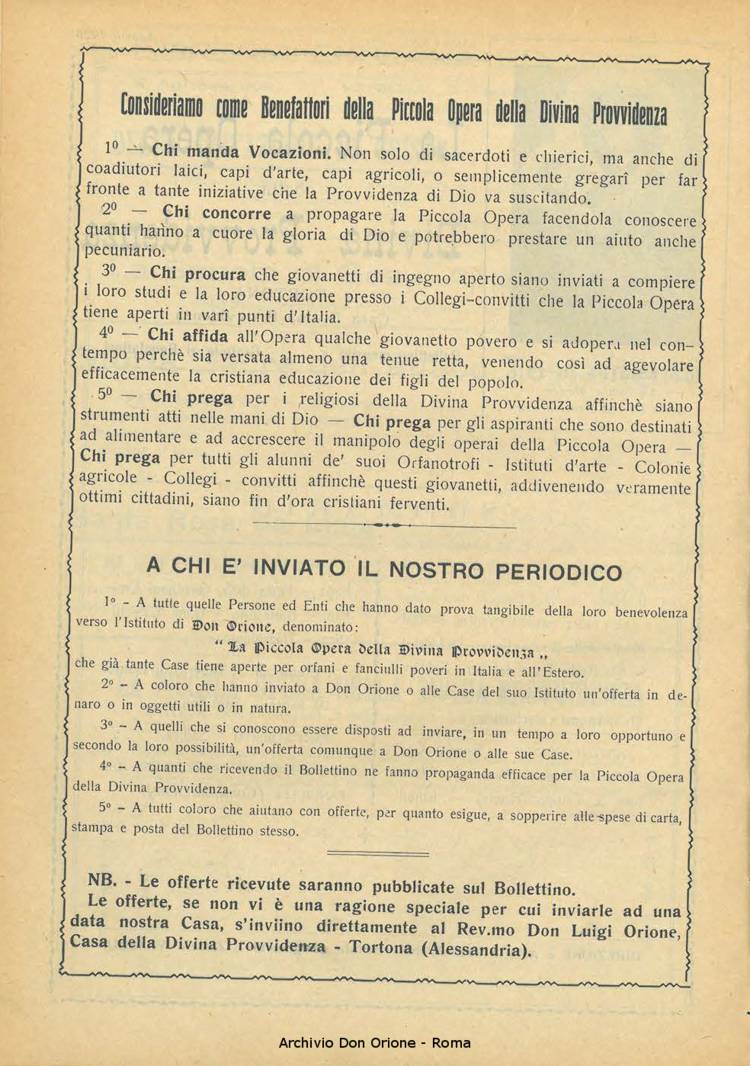 La piccola Opera della Divina Provvidenza, 21, 07, 01-08-1926, pagina 2