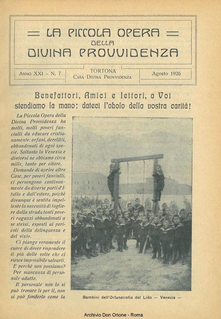 La piccola Opera della Divina Provvidenza, 21, 07, 01-08-1926, pagina 3