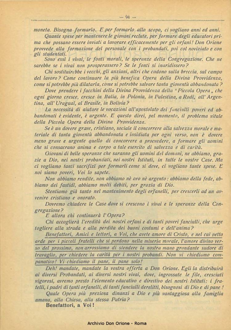 La piccola Opera della Divina Provvidenza, 21, 07, 01-08-1926, pagina 4