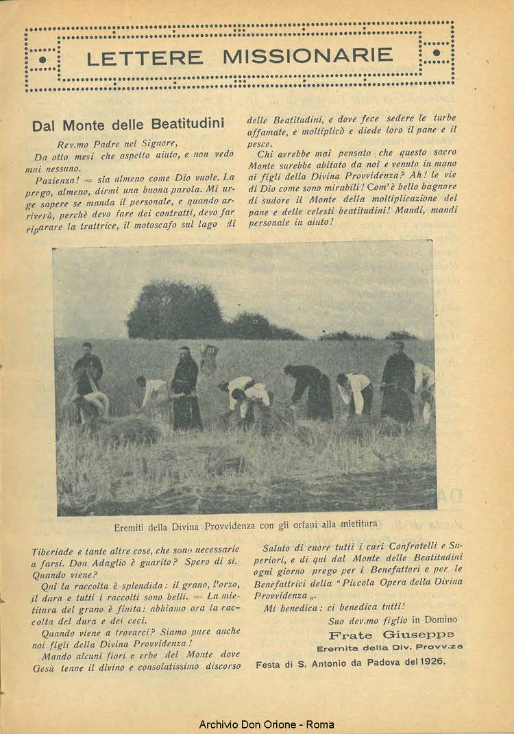 La piccola Opera della Divina Provvidenza, 21, 07, 01-08-1926, pagina 5