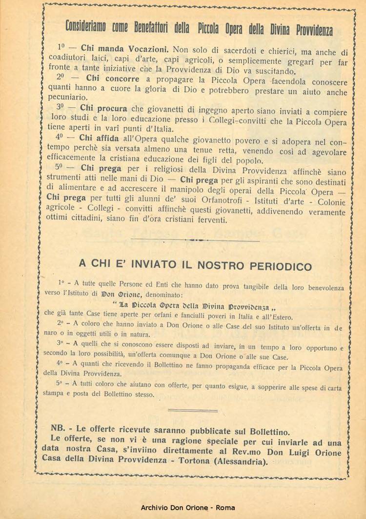 La piccola Opera della Divina Provvidenza, 21, 11, 01-11-1926, pagina 2