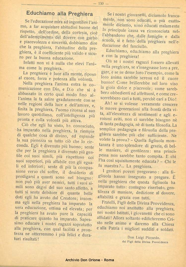 La piccola Opera della Divina Provvidenza, 21, 11, 01-11-1926, pagina 4