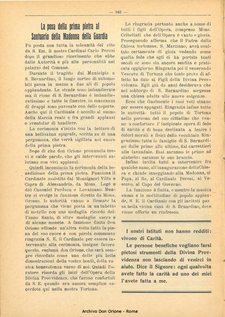 La piccola Opera della Divina Provvidenza, 21, 11, 01-11-1926, pagina 15