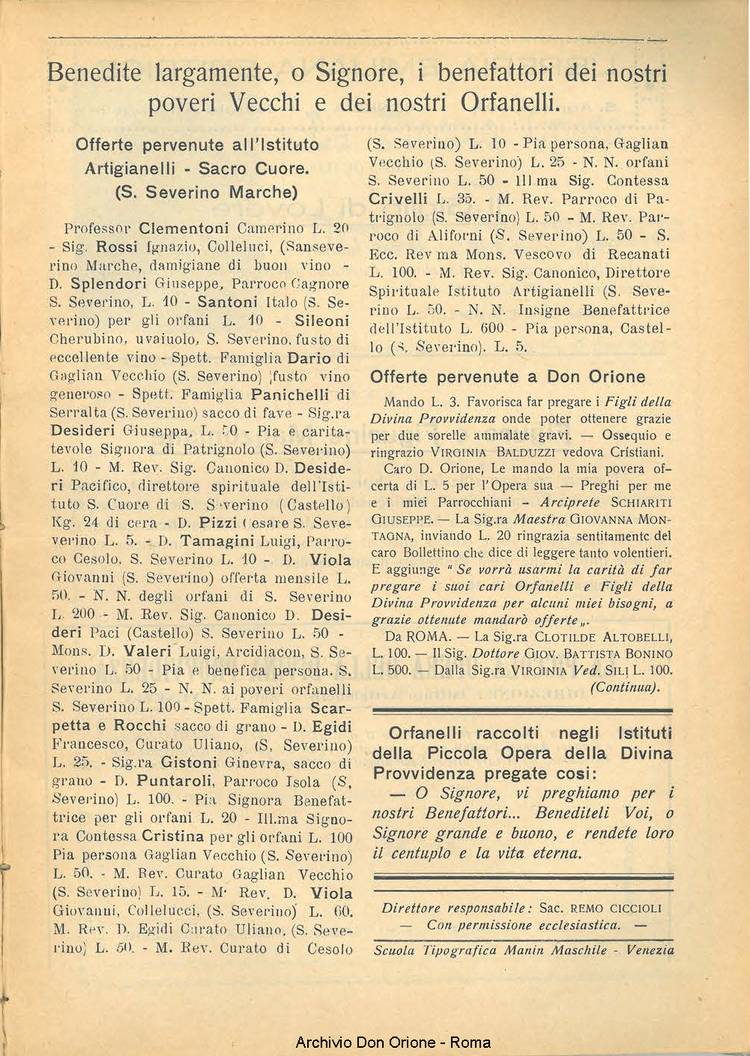 La piccola Opera della Divina Provvidenza, 21, 11, 01-11-1926, pagina 16