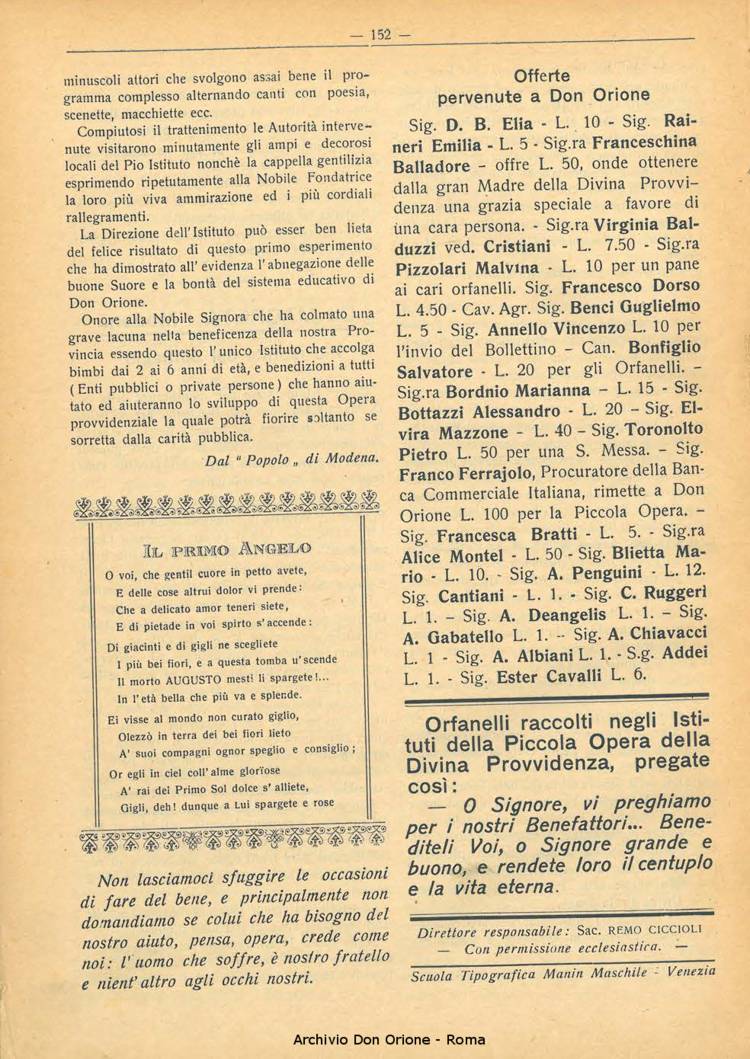 La piccola Opera della Divina Provvidenza, 21, 12, 01-12-1926, pagina 14