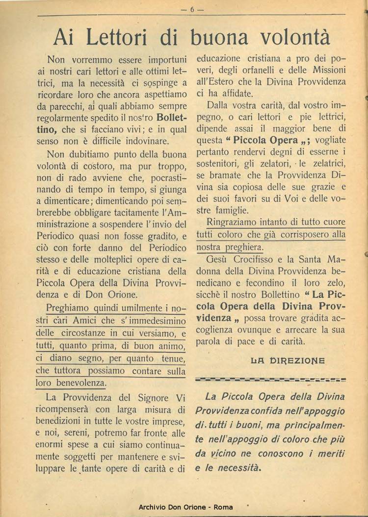 La piccola Opera della Divina Provvidenza, 22, 01, 01-01-1927, pagina 8
