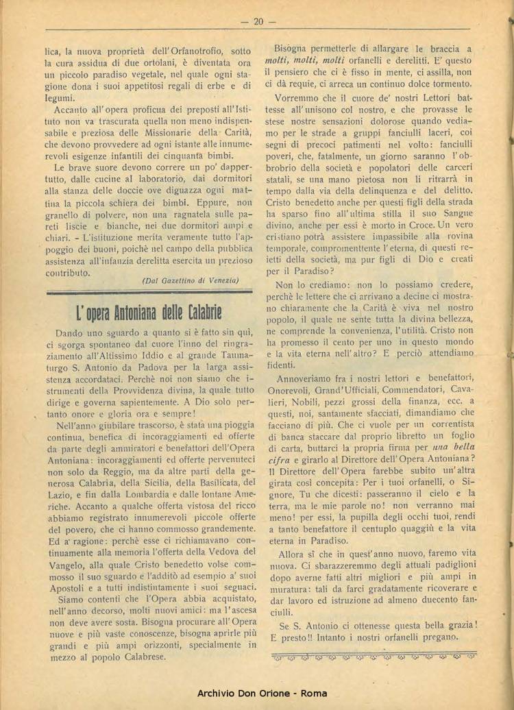 La piccola Opera della Divina Provvidenza, 22, 02, 01-02-1927, pagina 10