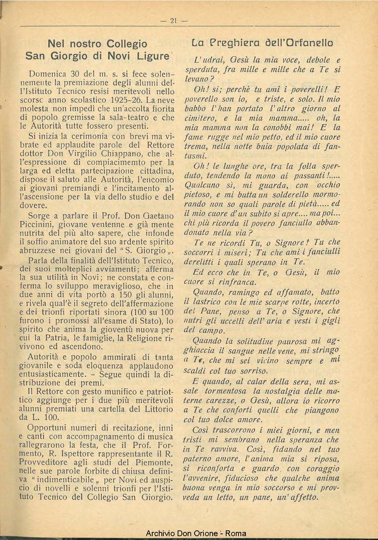 La piccola Opera della Divina Provvidenza, 22, 02, 01-02-1927, pagina 11