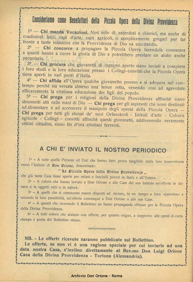 La piccola Opera della Divina Provvidenza, 22, 03, 01-03-1927, pagina 2