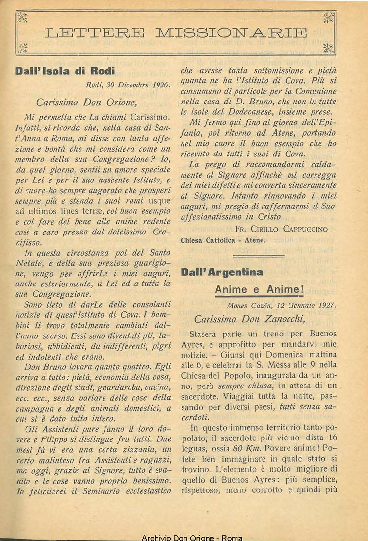 La piccola Opera della Divina Provvidenza, 22, 03, 01-03-1927, pagina 7