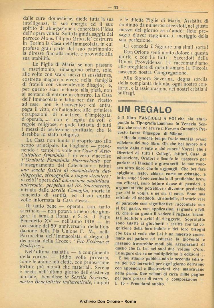La piccola Opera della Divina Provvidenza, 22, 03, 01-03-1927, pagina 10