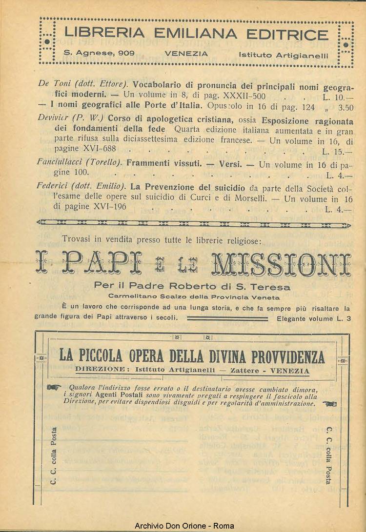 La piccola Opera della Divina Provvidenza, 22, 03, 01-03-1927, pagina 16