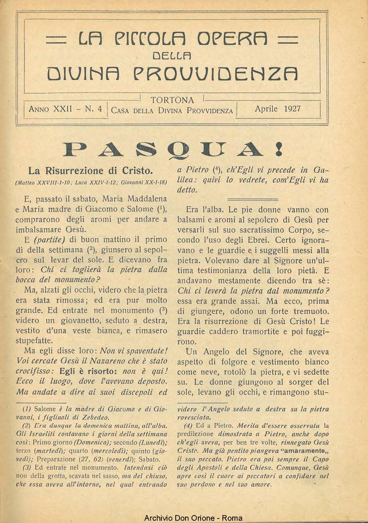 La piccola Opera della Divina Provvidenza, 22, 04, 01-04-1927, pagina 3