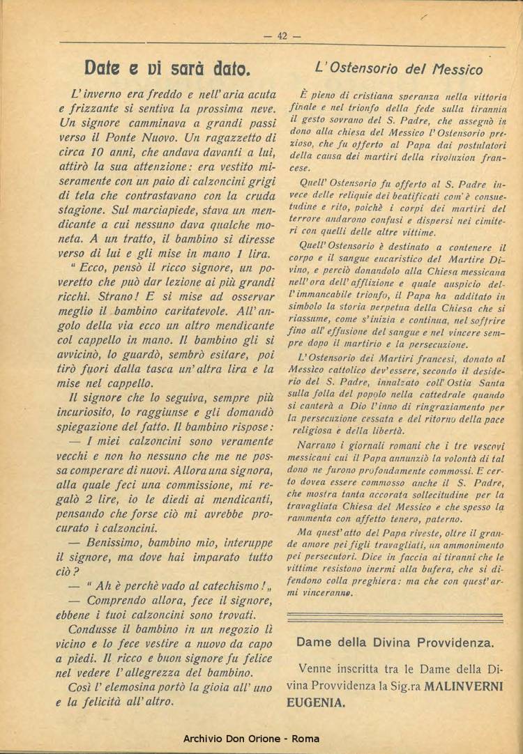 La piccola Opera della Divina Provvidenza, 22, 04, 01-04-1927, pagina 8