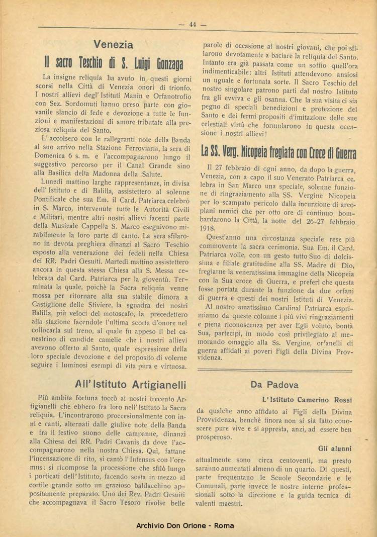 La piccola Opera della Divina Provvidenza, 22, 04, 01-04-1927, pagina 10