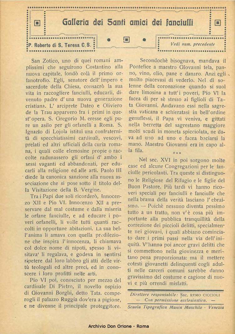 La piccola Opera della Divina Provvidenza, 22, 04, 01-04-1927, pagina 14