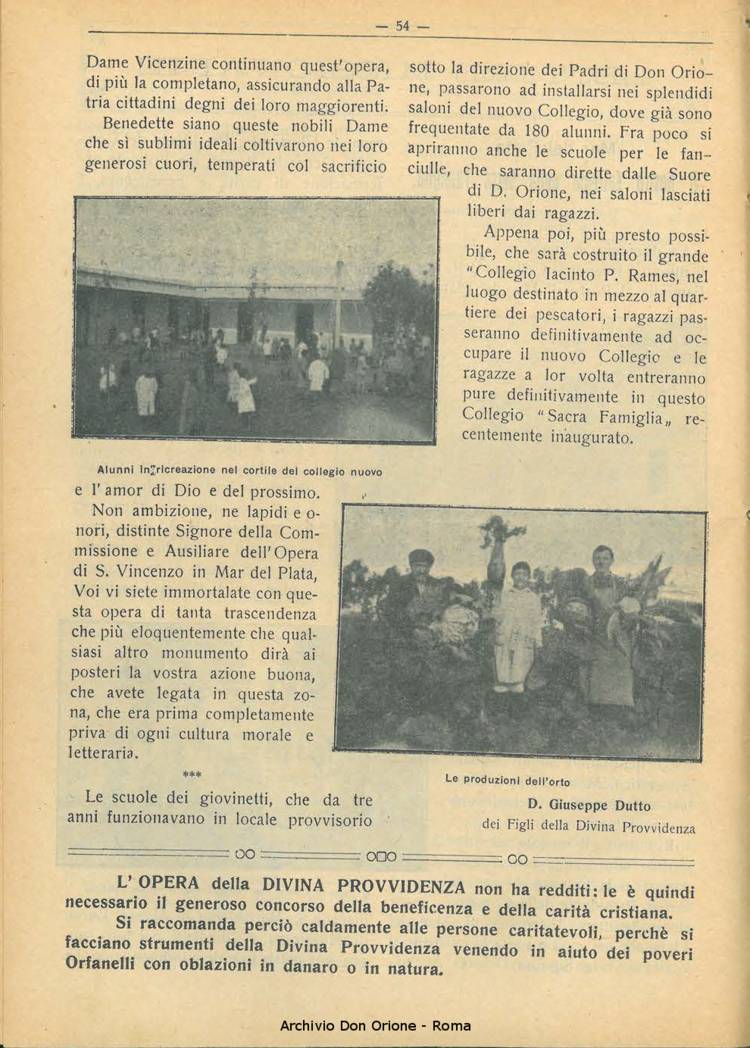 La piccola Opera della Divina Provvidenza, 22, 05, 01-05-1927, pagina 6