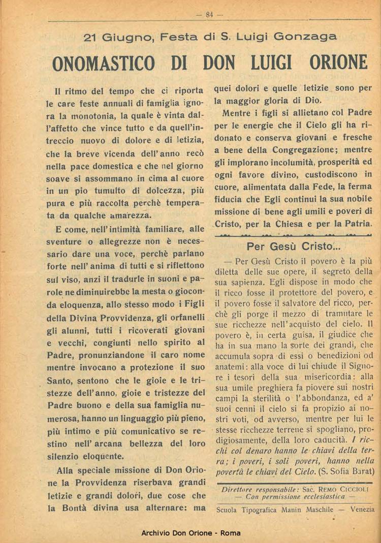 La piccola Opera della Divina Provvidenza, 22, 06, 01-06-1927, pagina 14